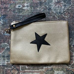 Gold Clutch with Black Star